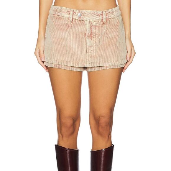 Free People • Galivanting Cord Skort in Chocolate Truffle - Picture 4 of 6